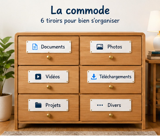 Rangement dossier commode organiser